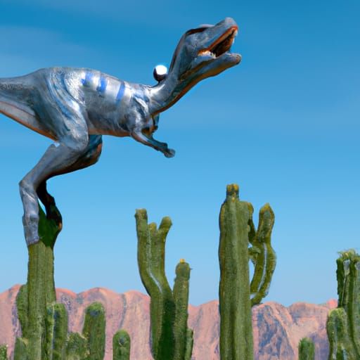 STL file Dino chrome - dinosaur game - no wifi dino - cactus