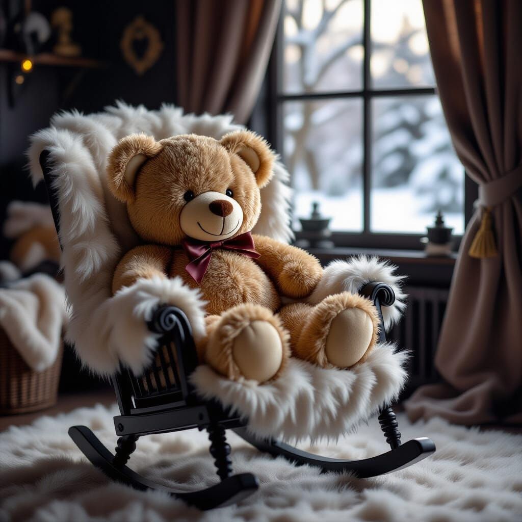 Rocking Chair w/Teddy Bear  by @Plats
