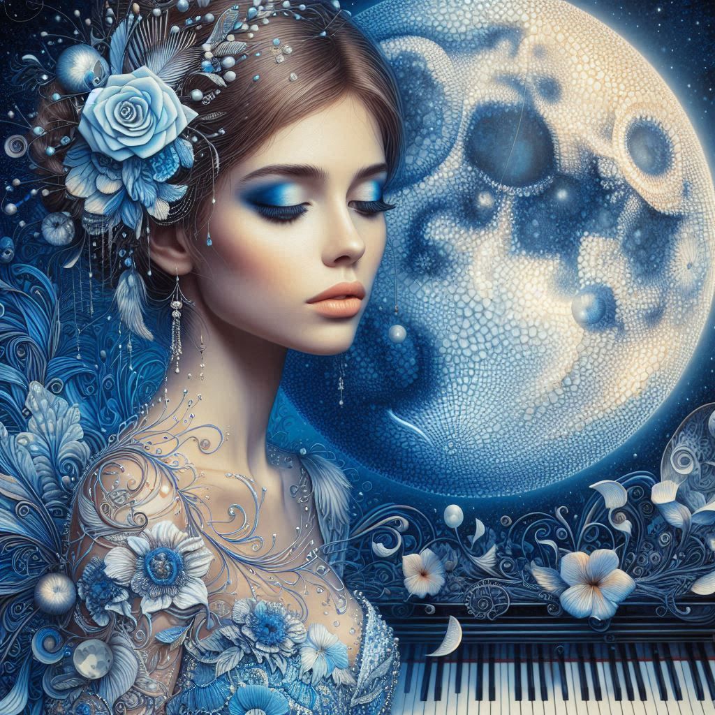 Pianist in Blue