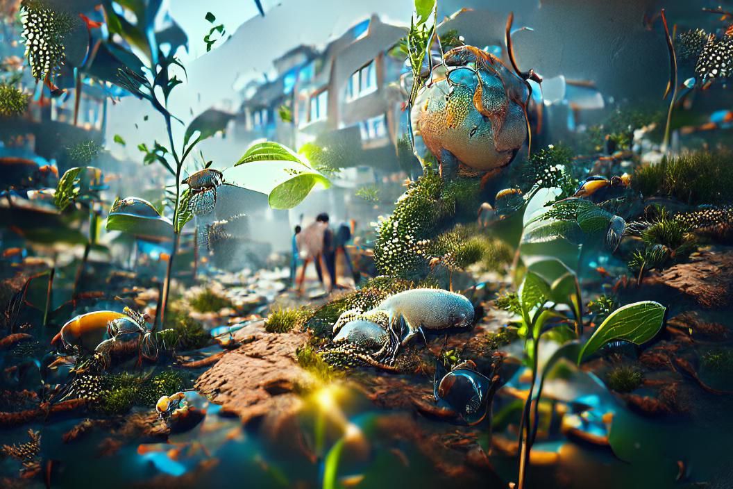 Concept art of life on earth in year 8K 3D beautiful Behance...