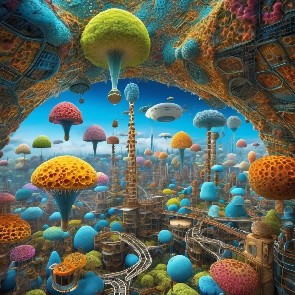 Biopunk City of Moulds and Mycelium