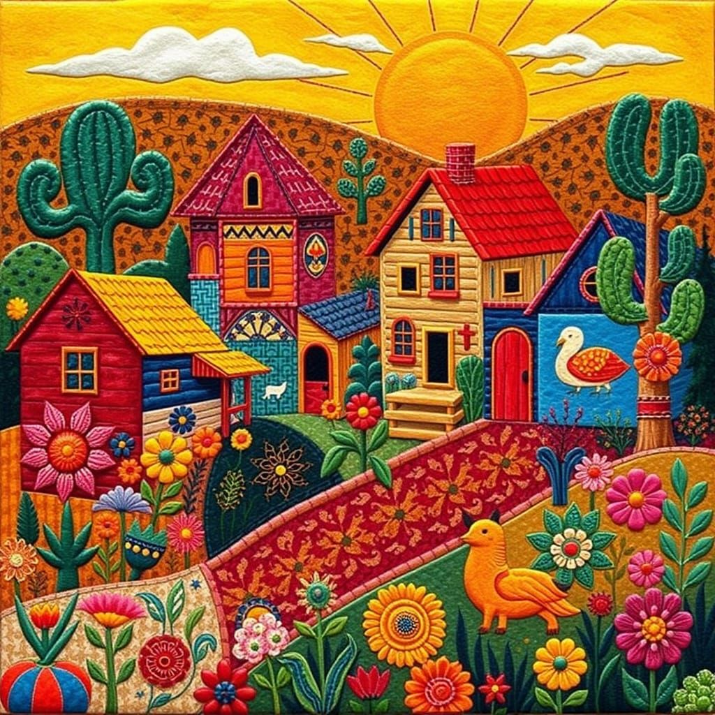 Naive/Folk art 🎨 Crafts ✂️ Geometrics  by @Emmy