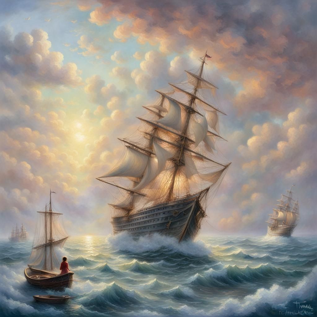 Girl on a ship