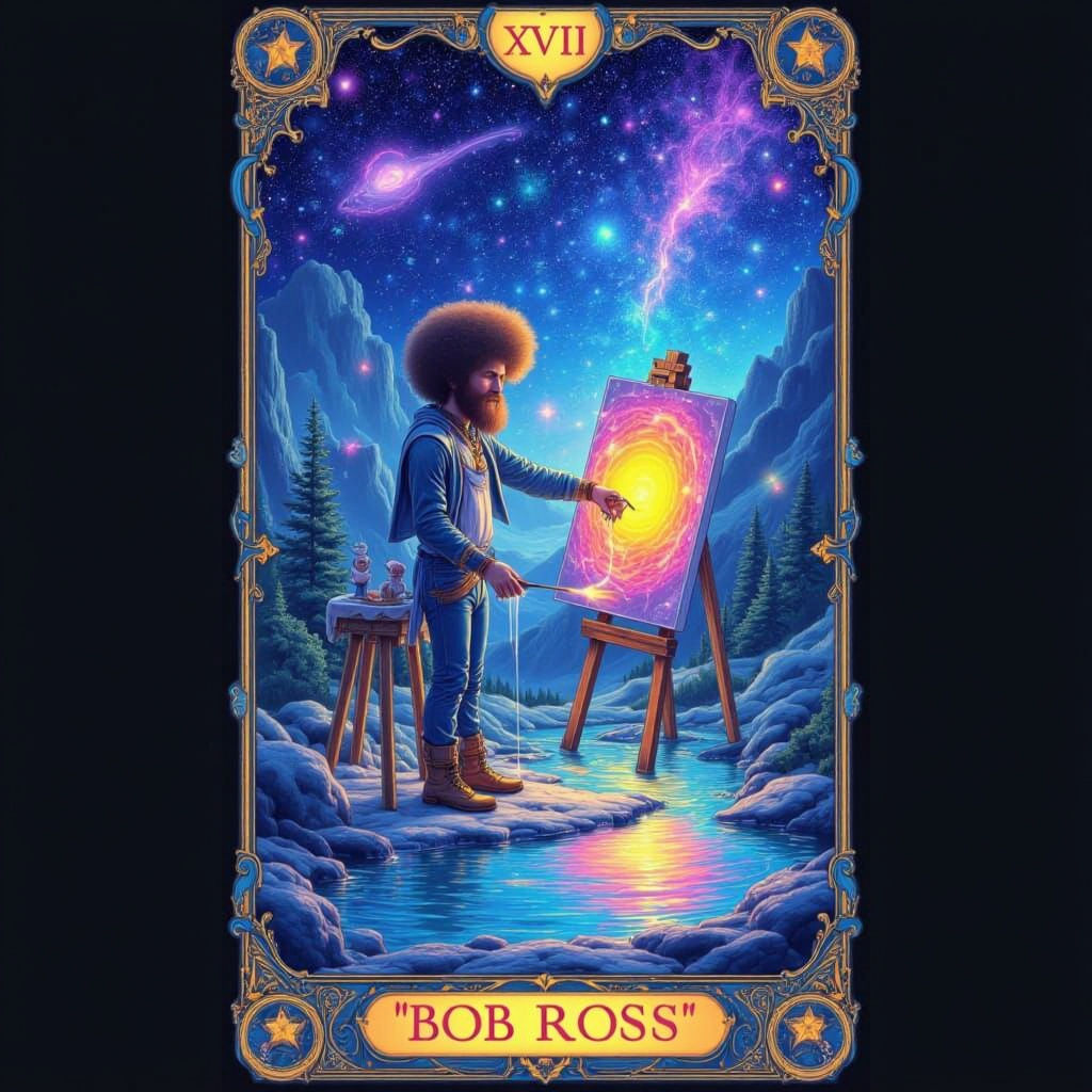 Bob’s star hums in the void, guiding every brush and breath.