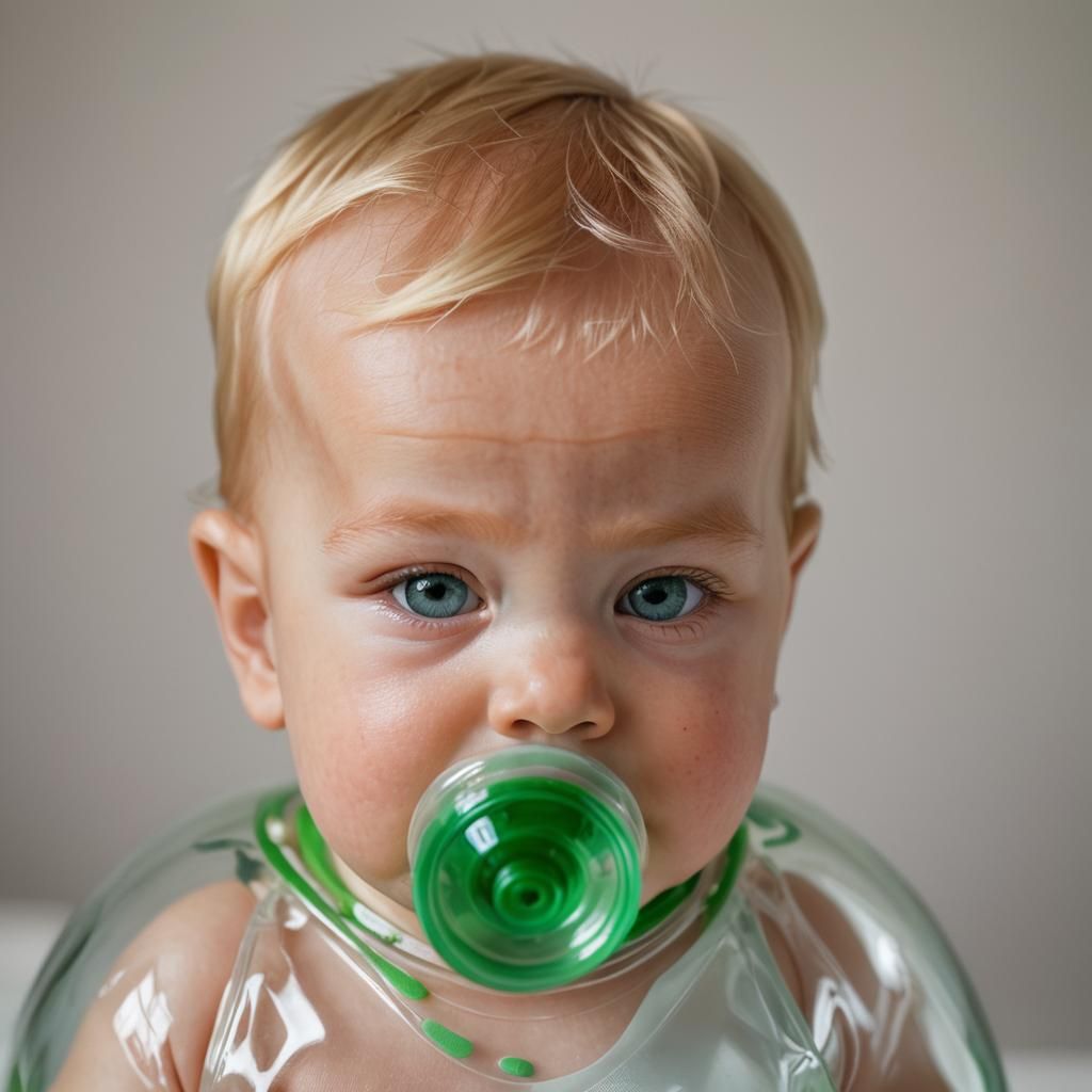 Baby Boy in Bottle: Macro Portrait Photography