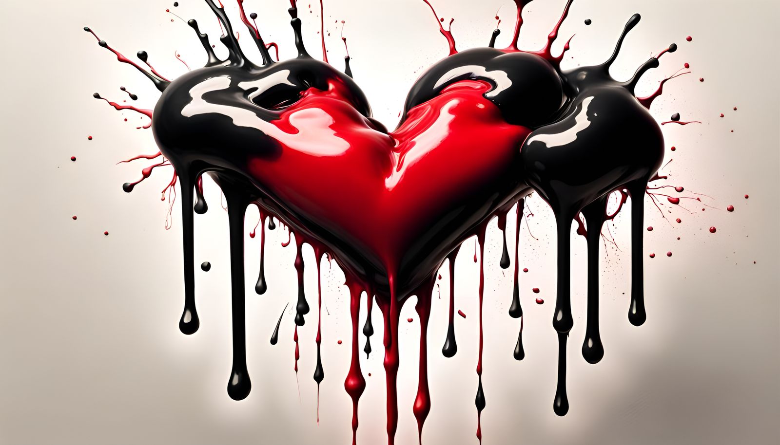 Black And Red Ink Hearts (Continued)