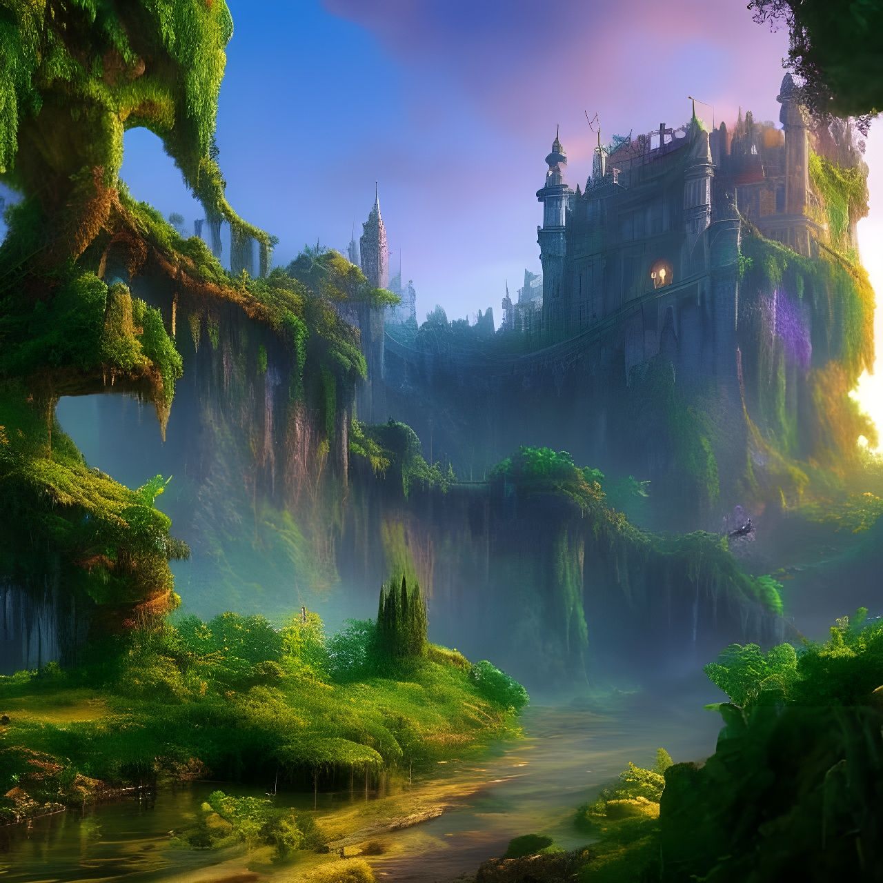 Get ready to embrace the lush greenery and tangled vines! a photo a