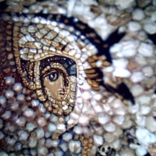 Beautiful angel byzantine mosaics