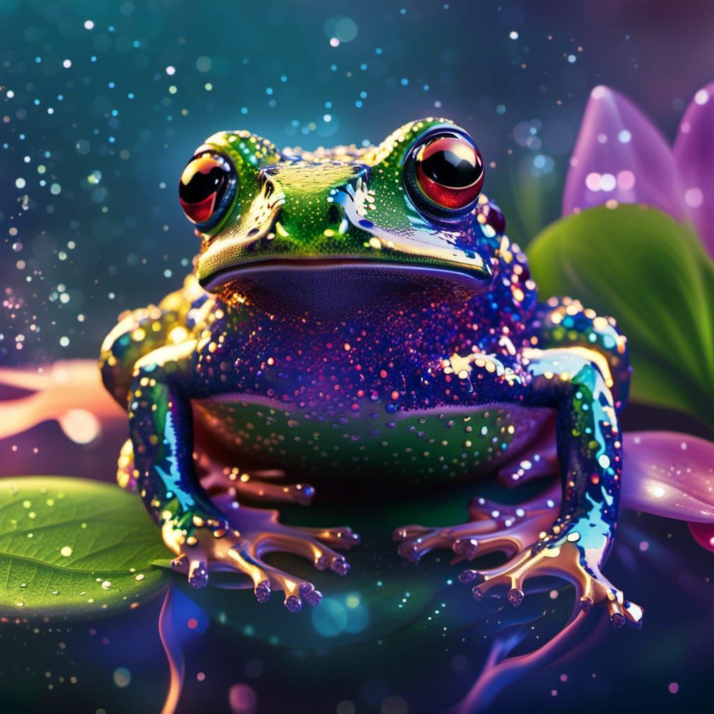 Glistening frog - AI Generated Artwork - NightCafe Creator