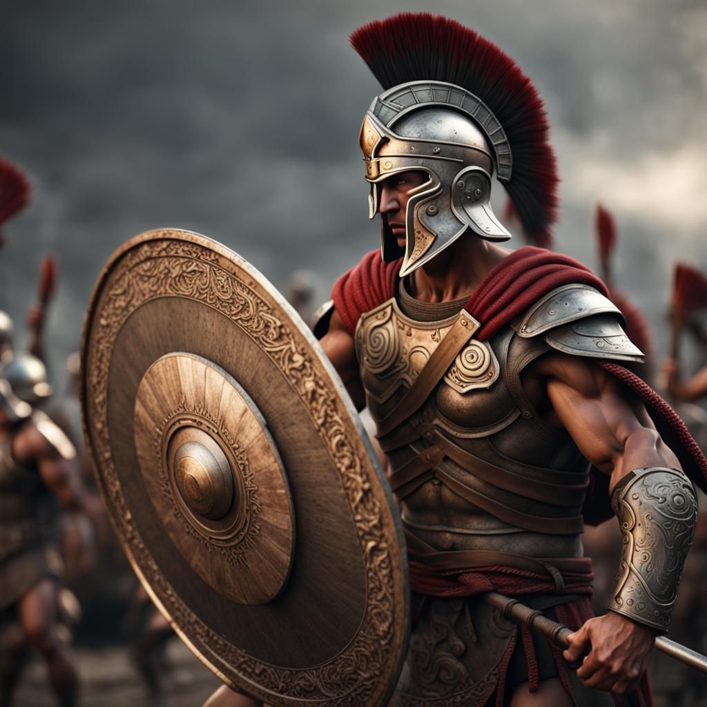 Spartan Warrior Shield - Going into Battle

  by @Chickadee