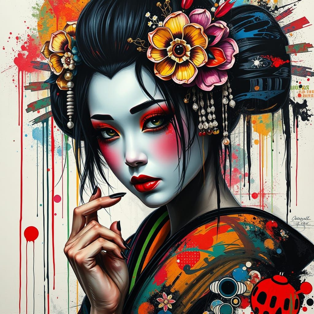 Vibrant Geisha  by @zephyrael
