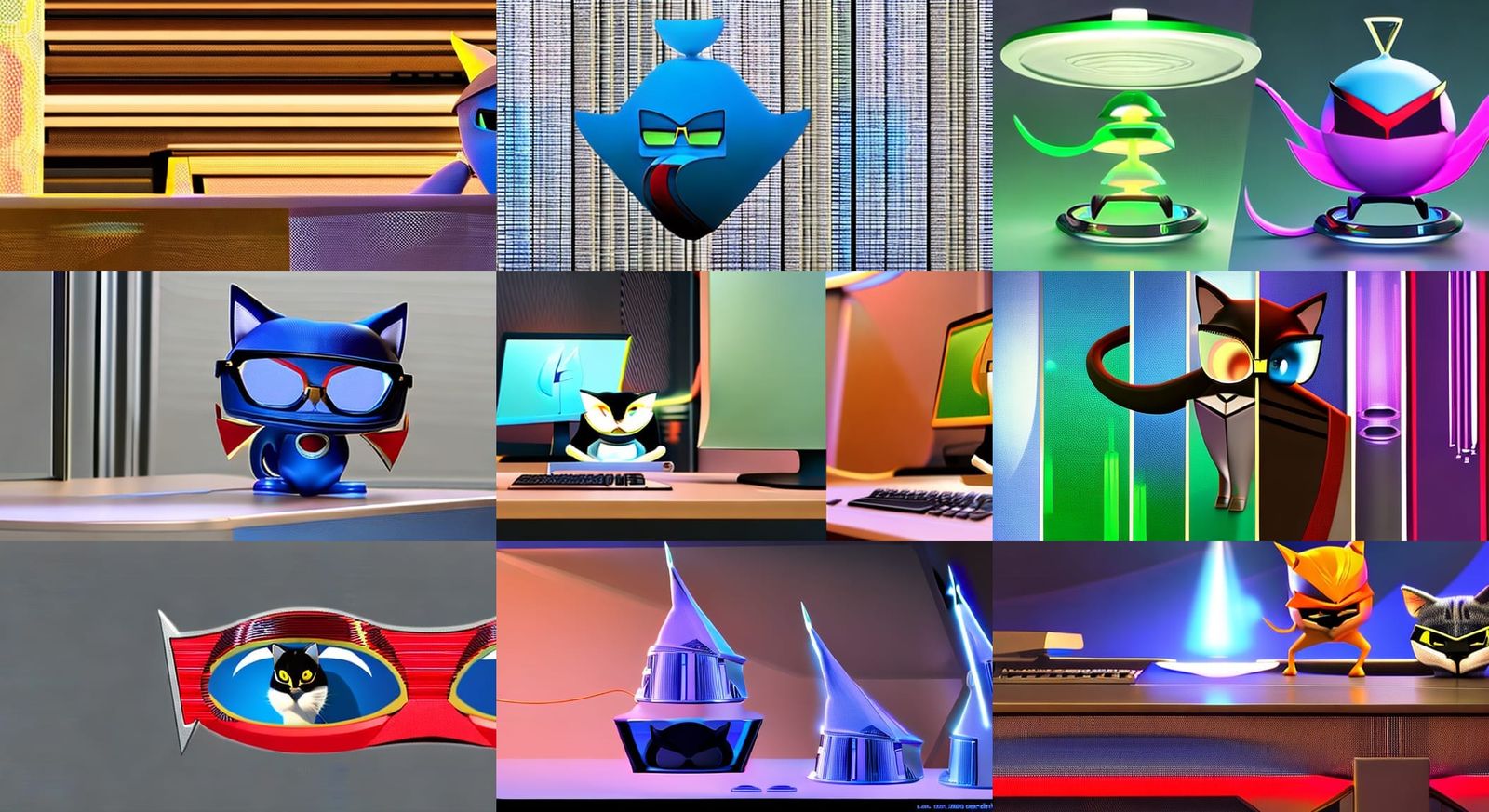 Desktop Assistant. Wizard Cat. Incredibles. Pixar. Stylized
