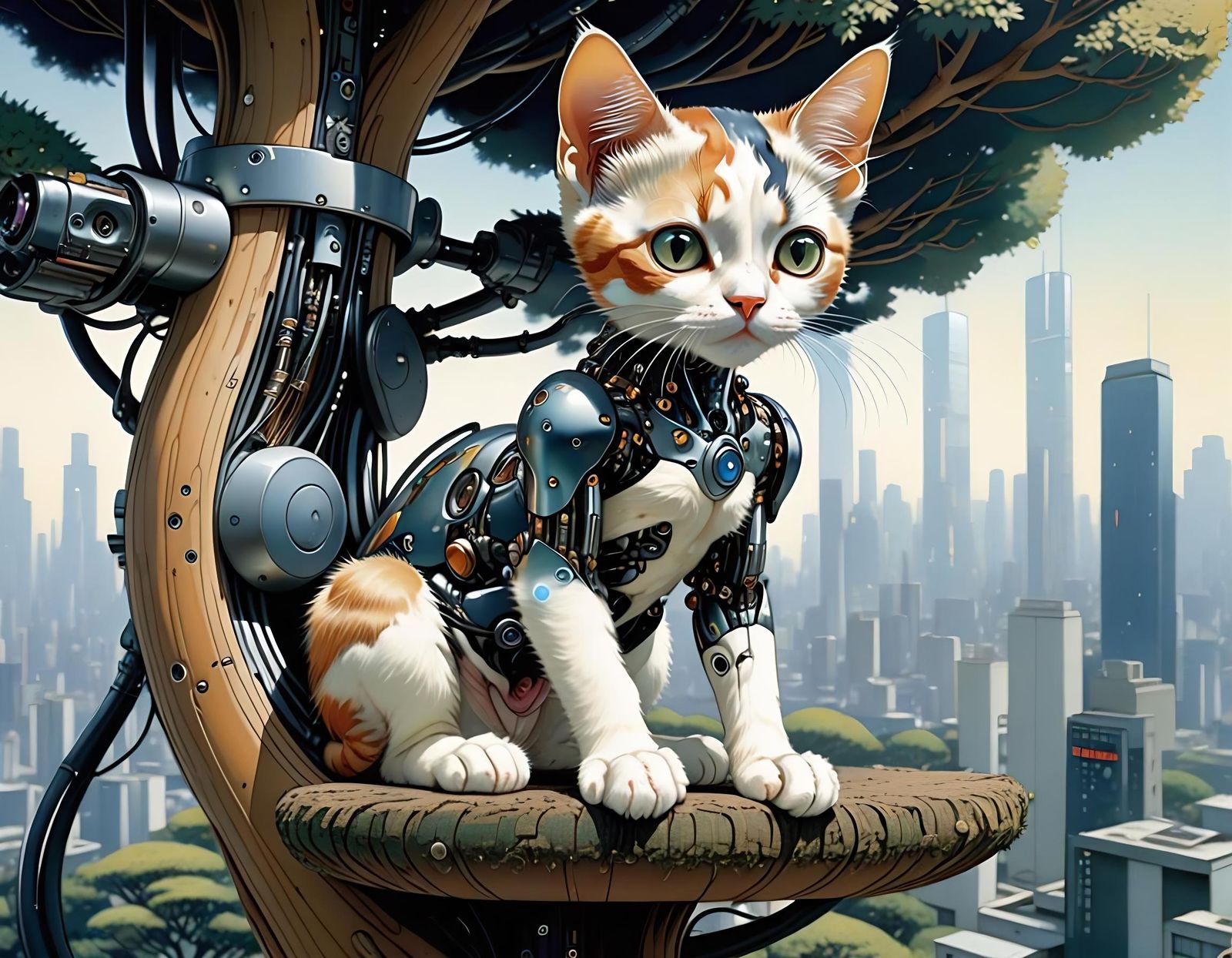 Cyborg Calico Kitten