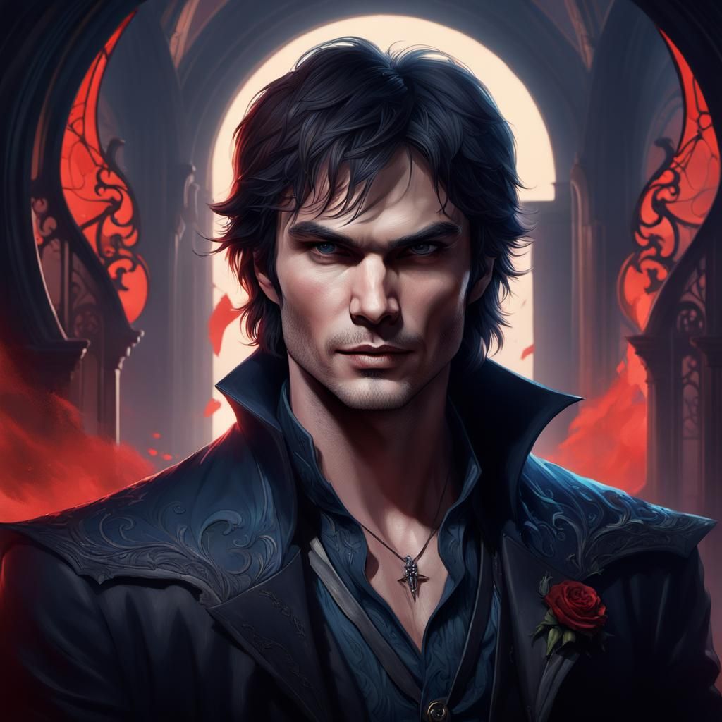 Damon Salvatore - AI Generated Artwork - NightCafe Creator