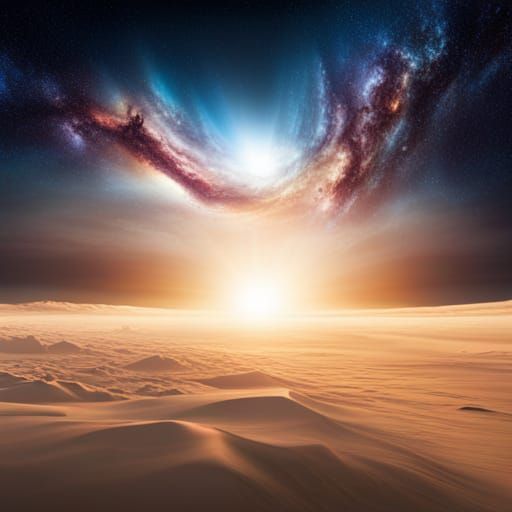 Alien planet seen from outer space
