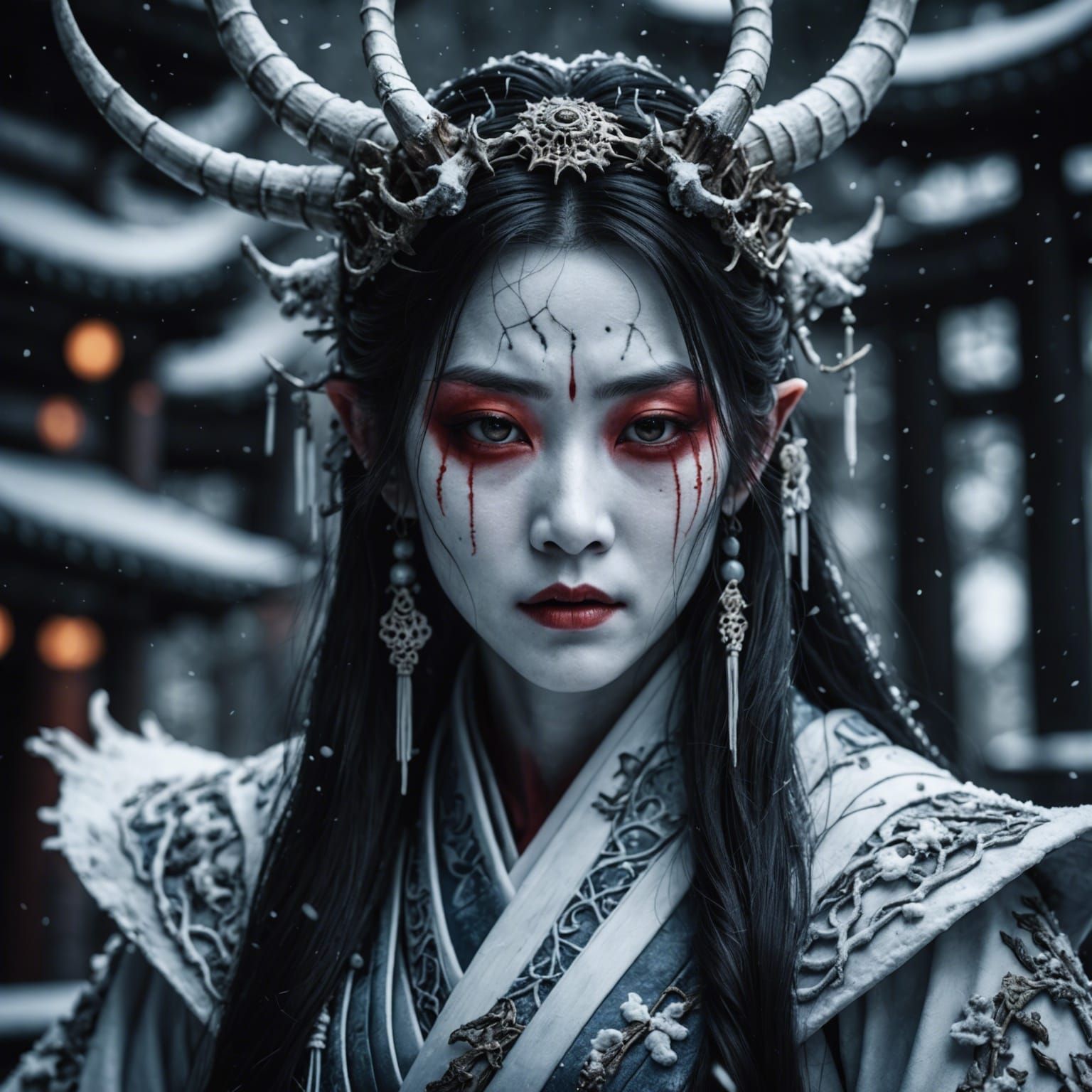 Yuki onna AI Generated Artwork NightCafe Creator