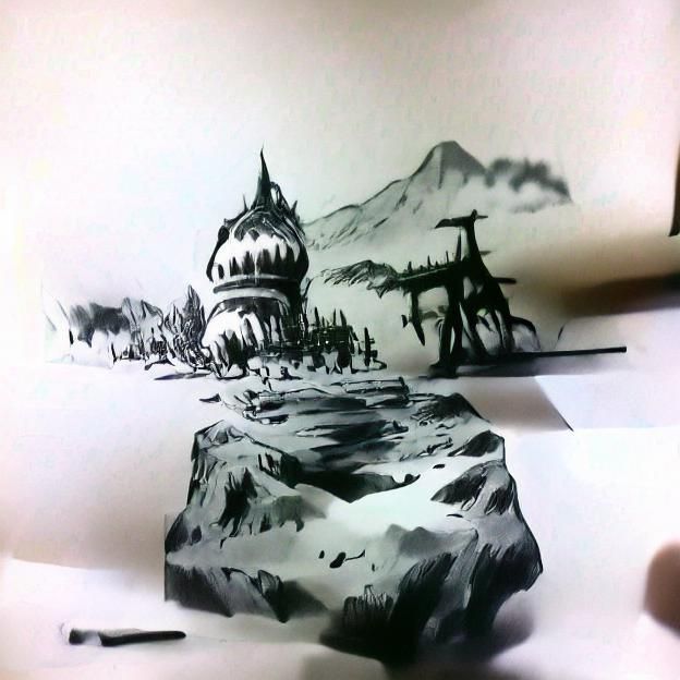 in the style of detailed matte painting