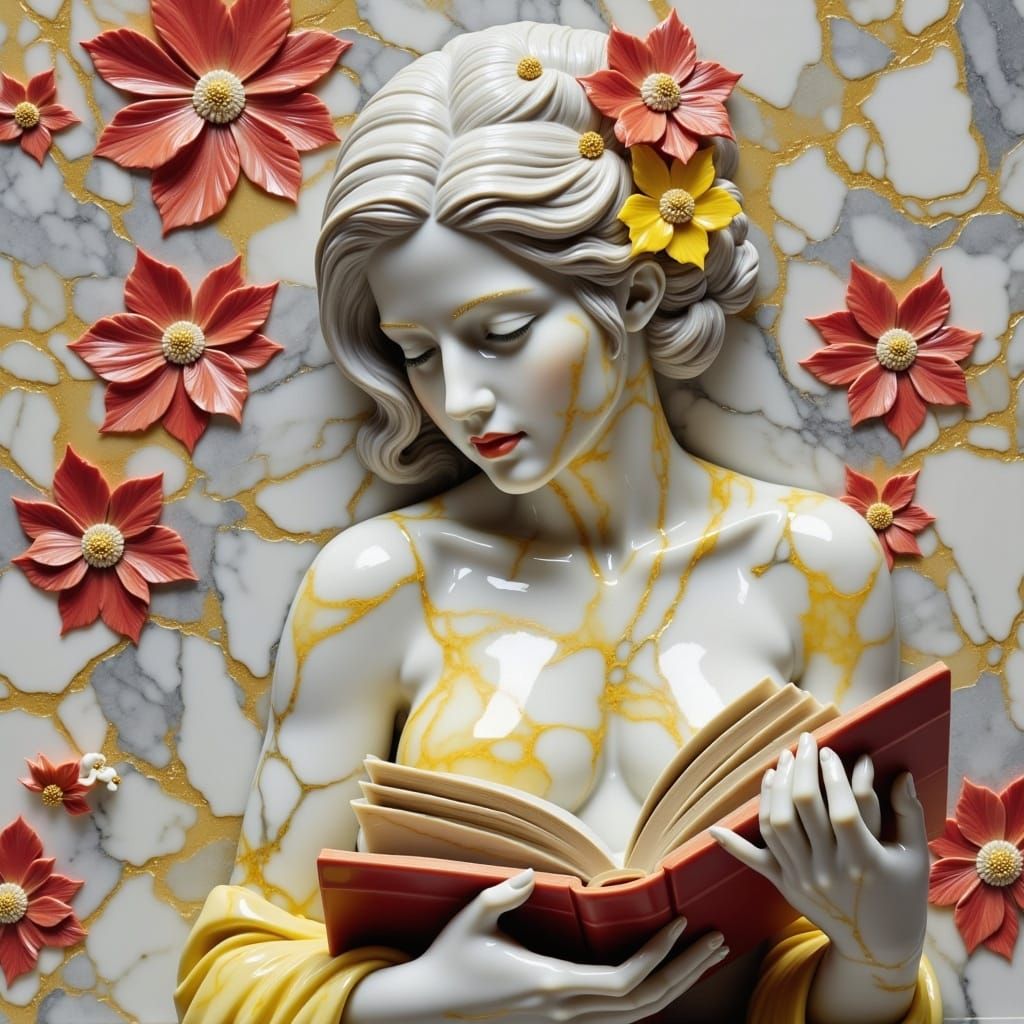 <lora:Marble Flux:1.0> 