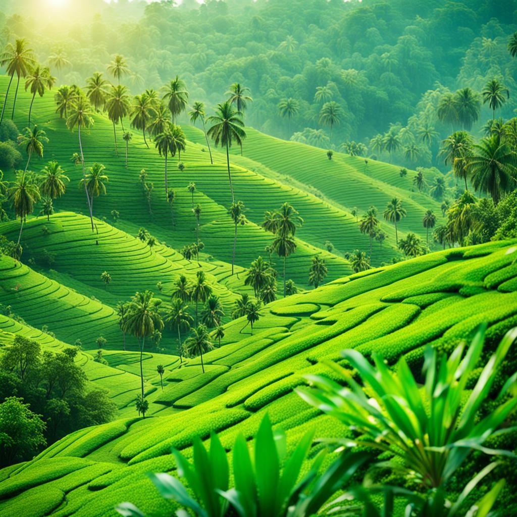 Lush greenery in Kerala, India - AI Generated Artwork - NightCafe Creator