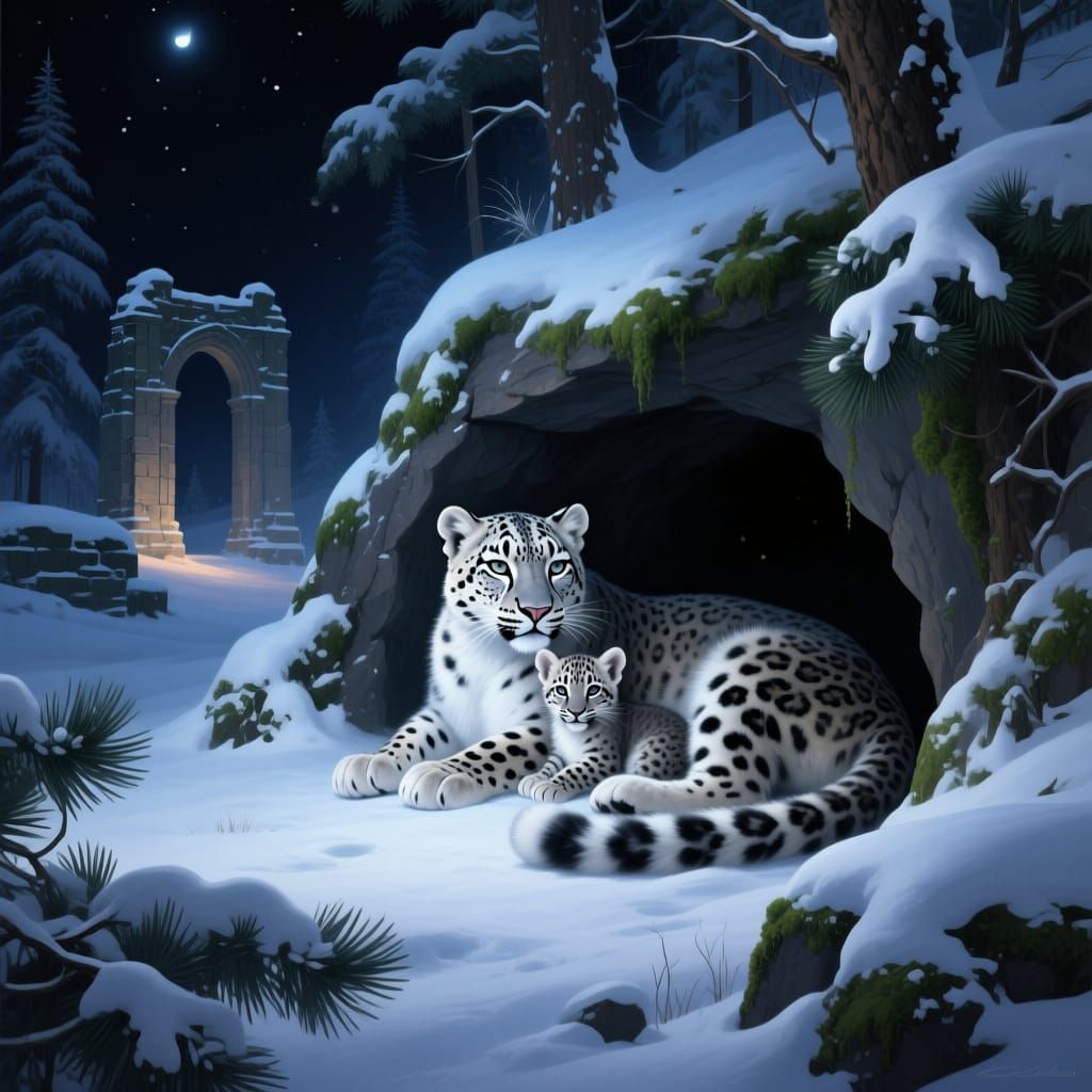 Snow Leopard's Winter Realm