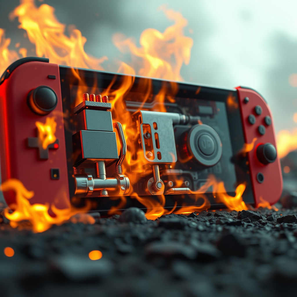 nintendo switch on fire
