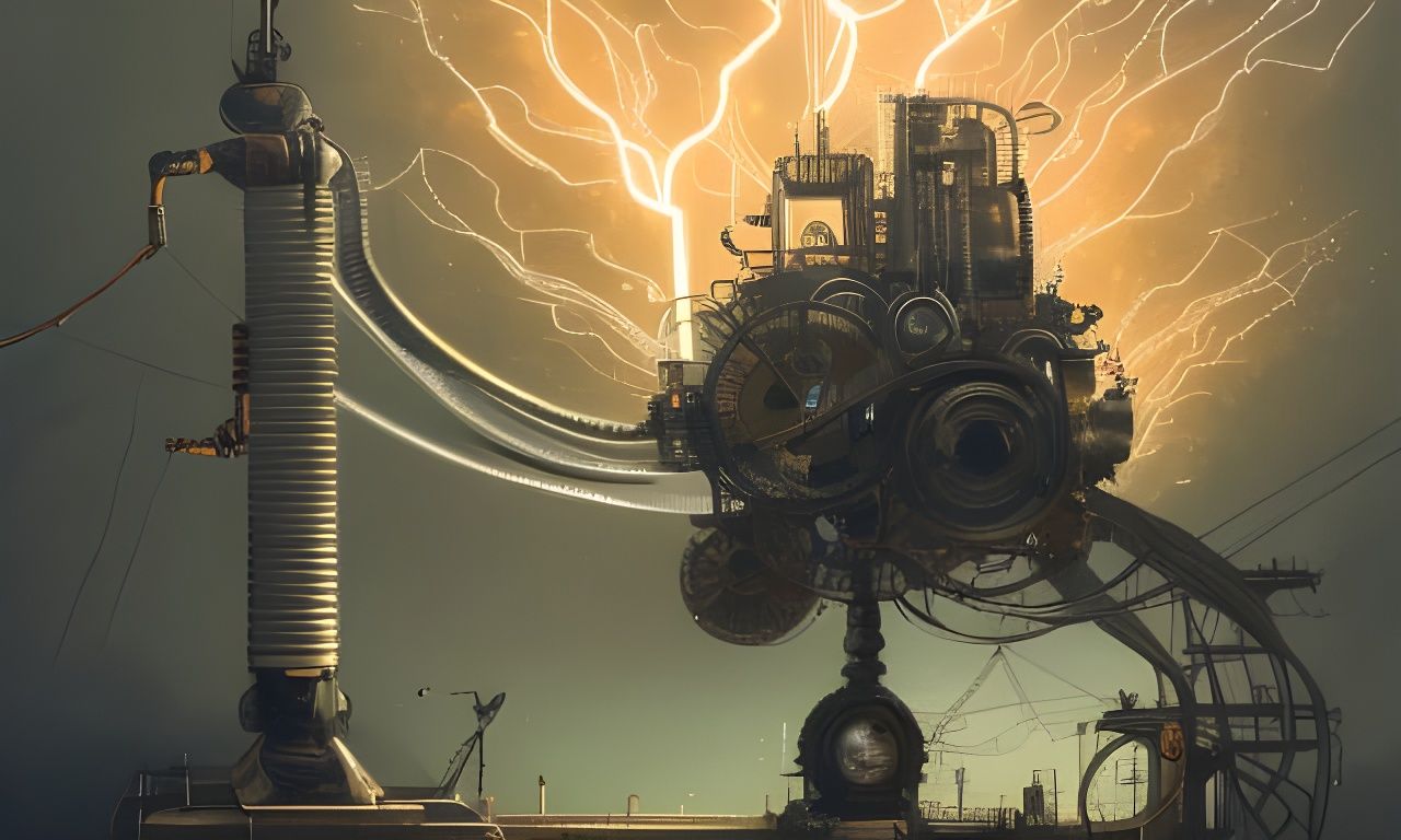 Electricity machine  by @Maximono
