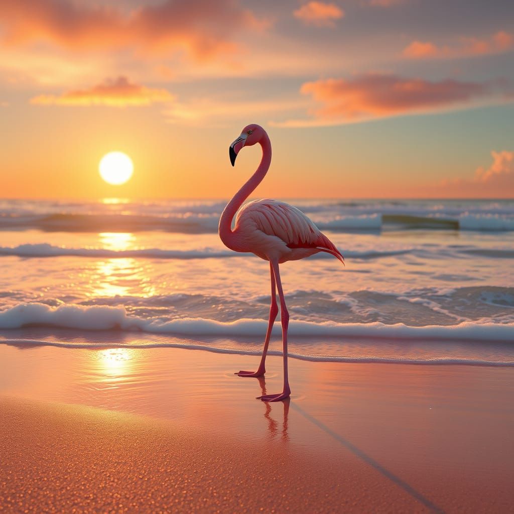 A majestically awkward Flamingo 