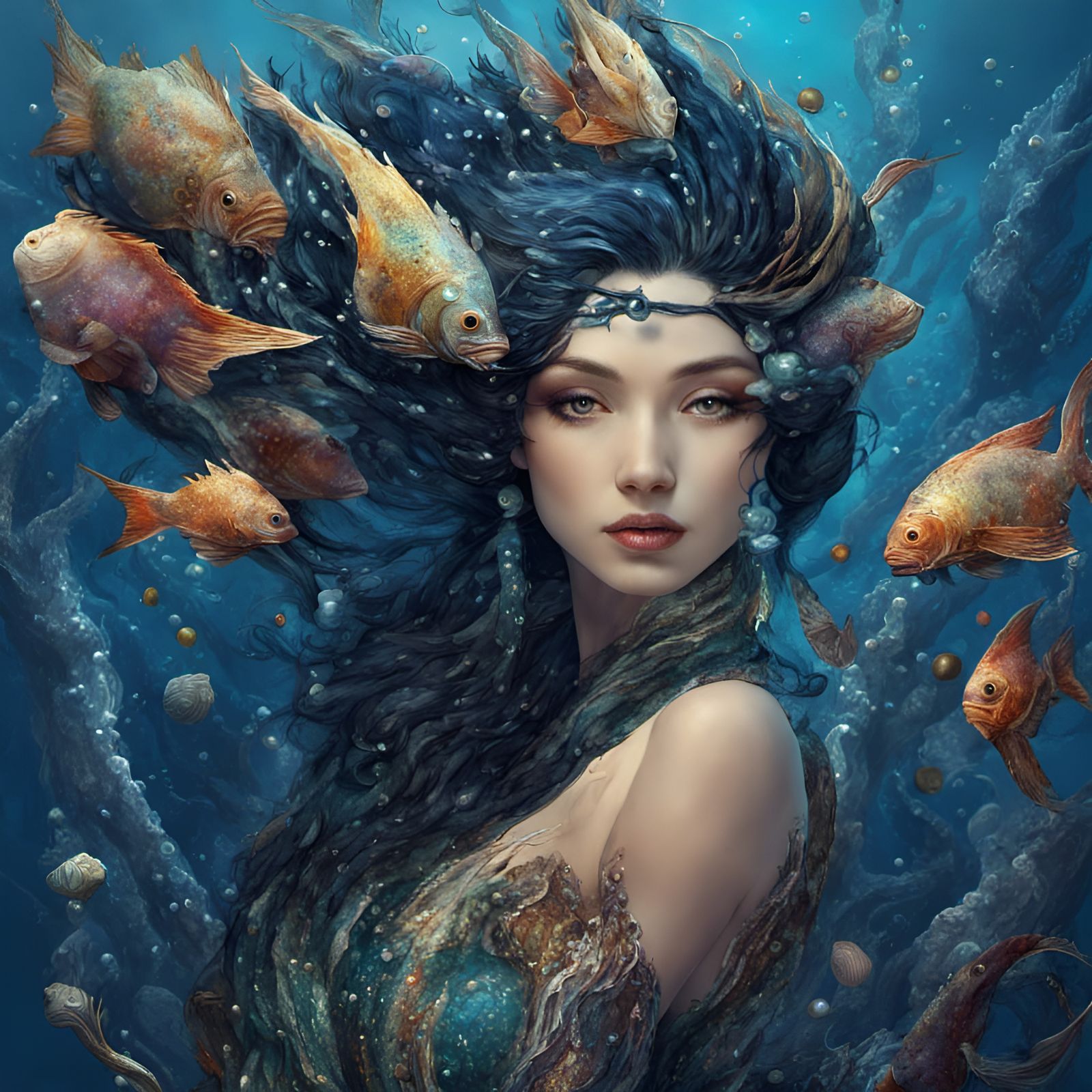 Sea maiden - AI Generated Artwork - NightCafe Creator