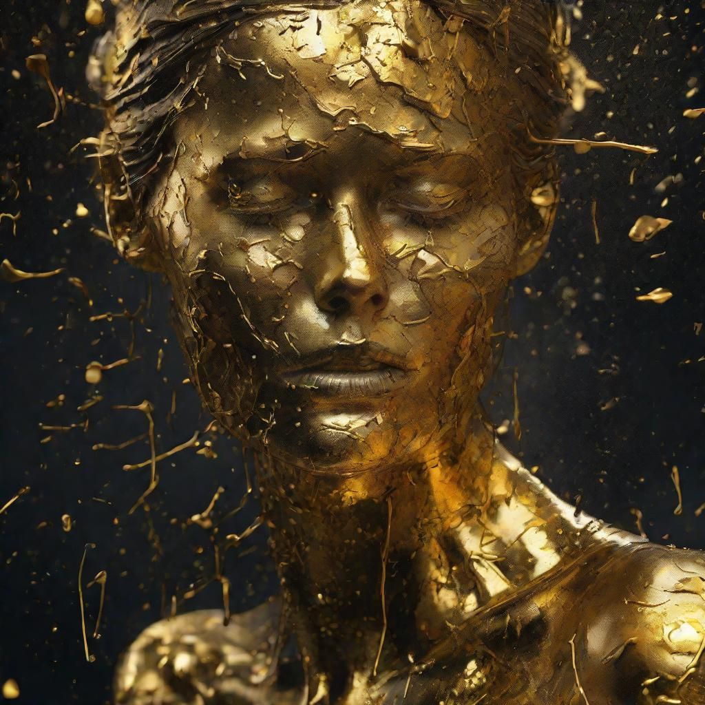 The grief image resulting from the epic splatter art, alcoho...
