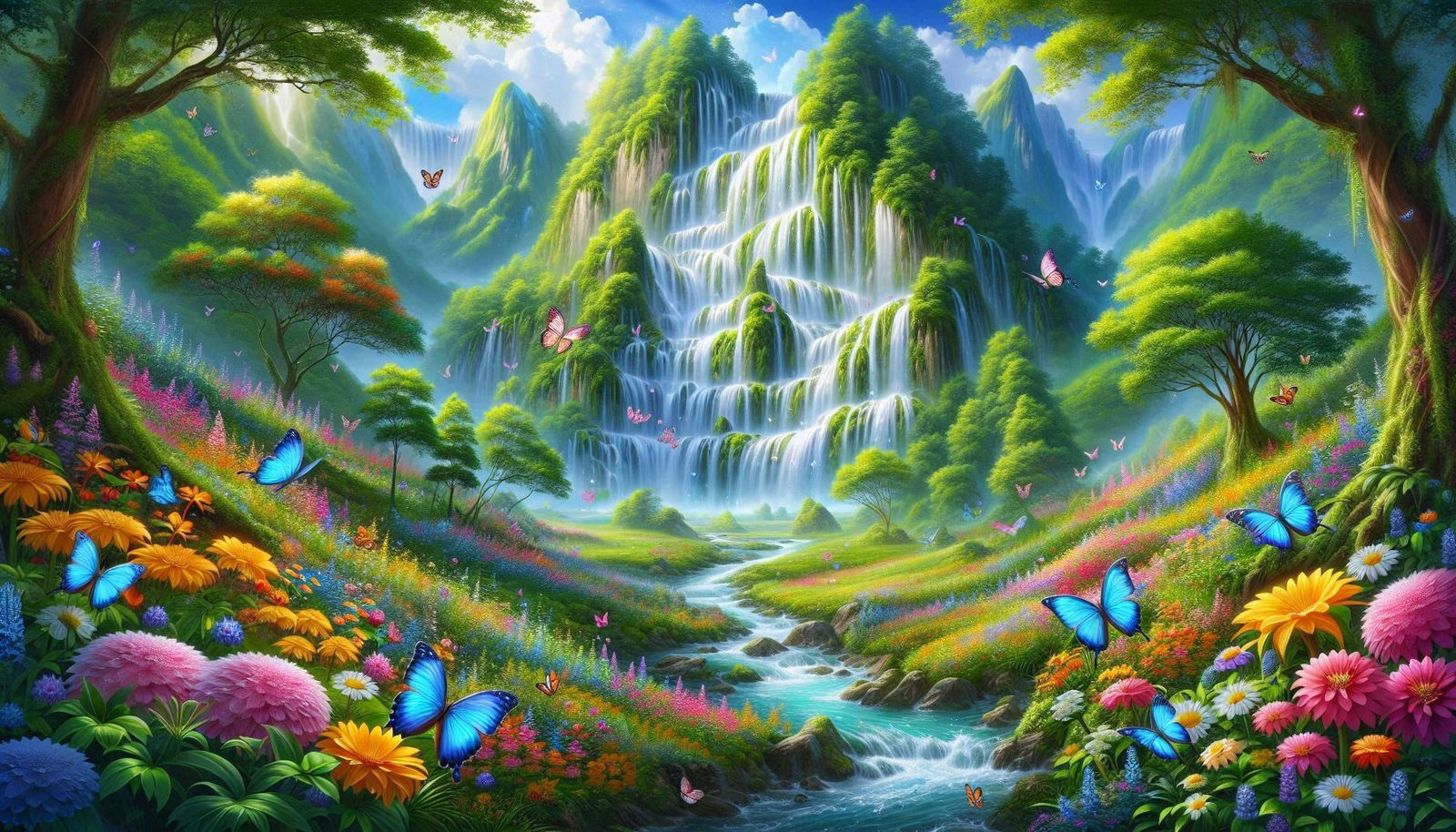 A beautiful waterfall