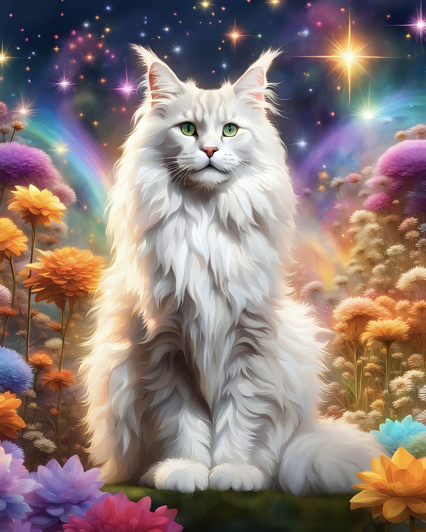 White fantasy cat⭐️