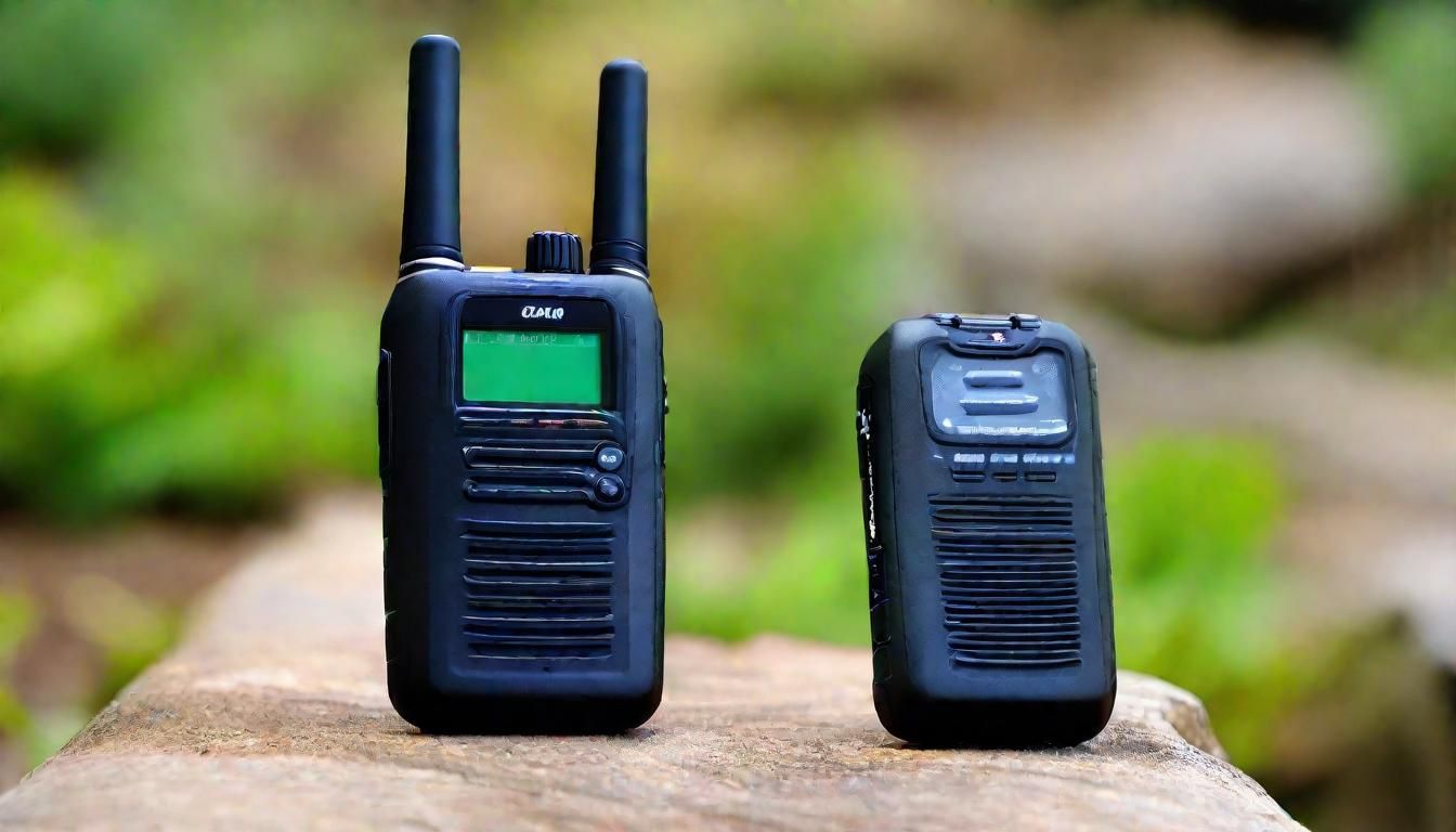 handheld walkie talkie amateur ham radio "gmrs" AI Generated Artwork