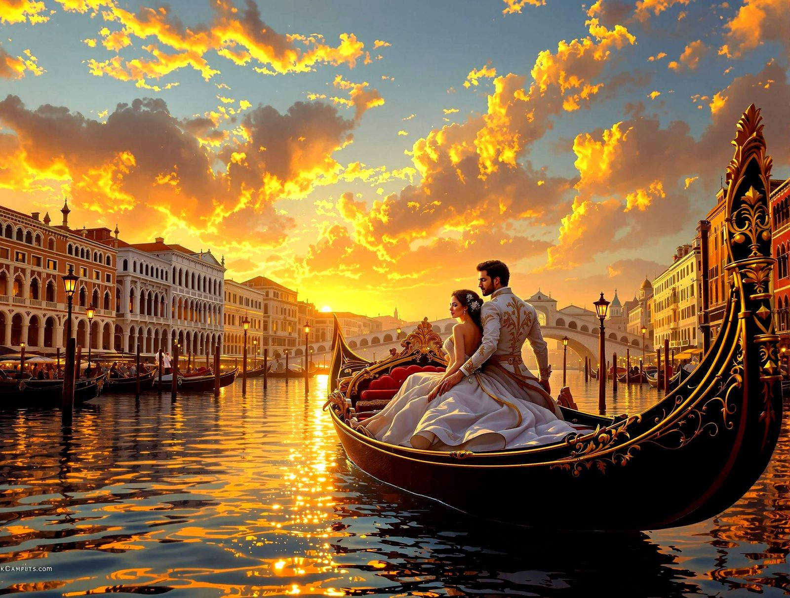 Venetian Sunset  by @mathy_art_girl_305