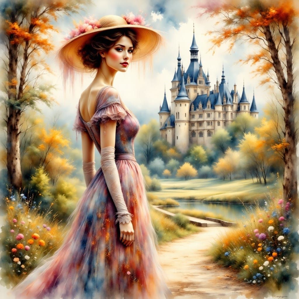 Romantic ballad in the gardens of the castle 3