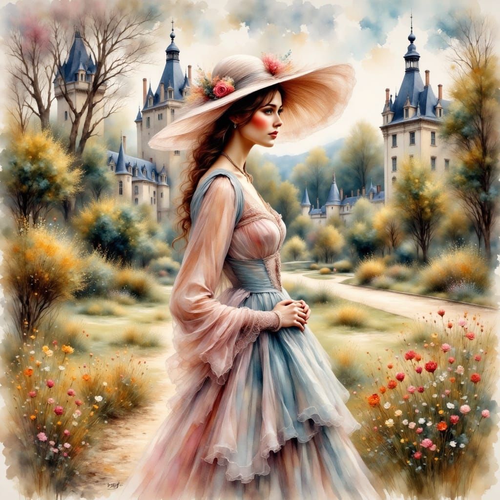 Romantic ballad in the gardens of the castle 4