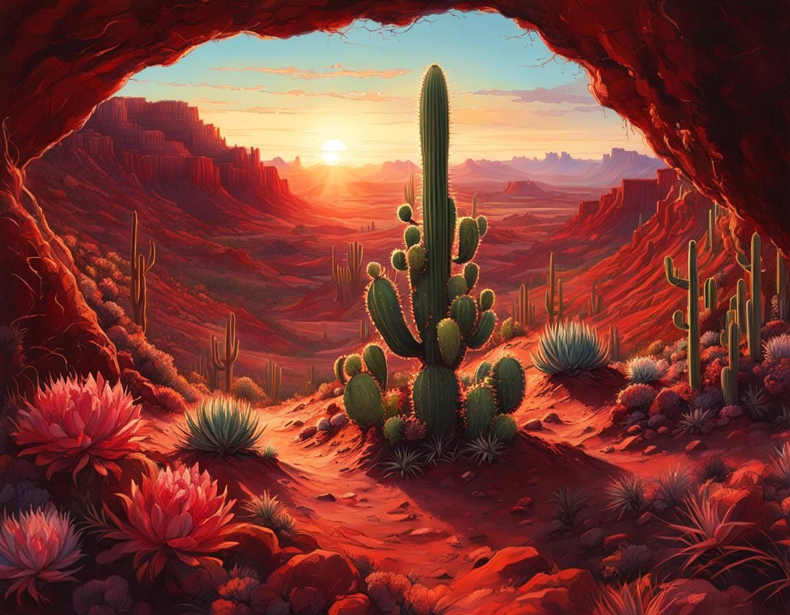 Desert canyon AI Generated Artwork NightCafe Creator