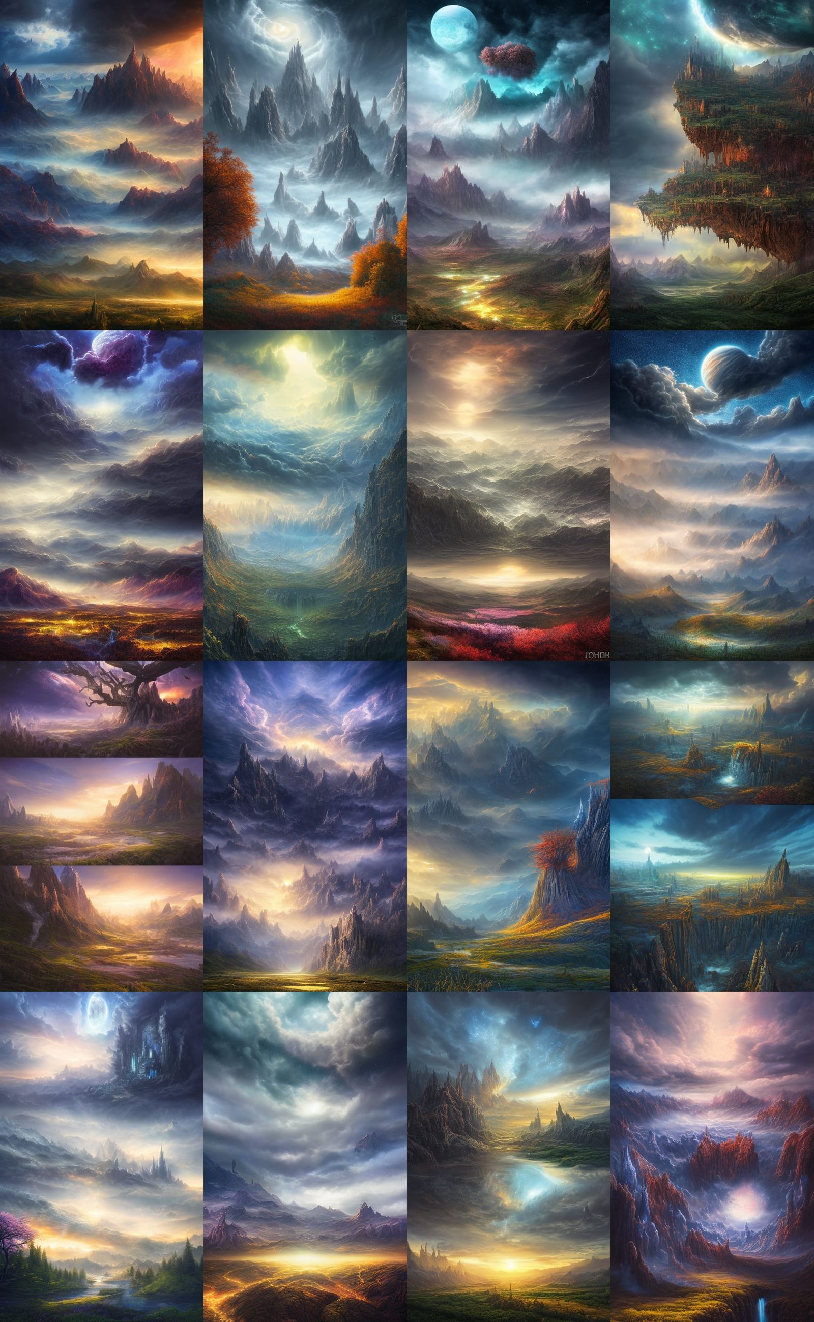 city on the verge of destruction, beautiful fantasy landscape ...