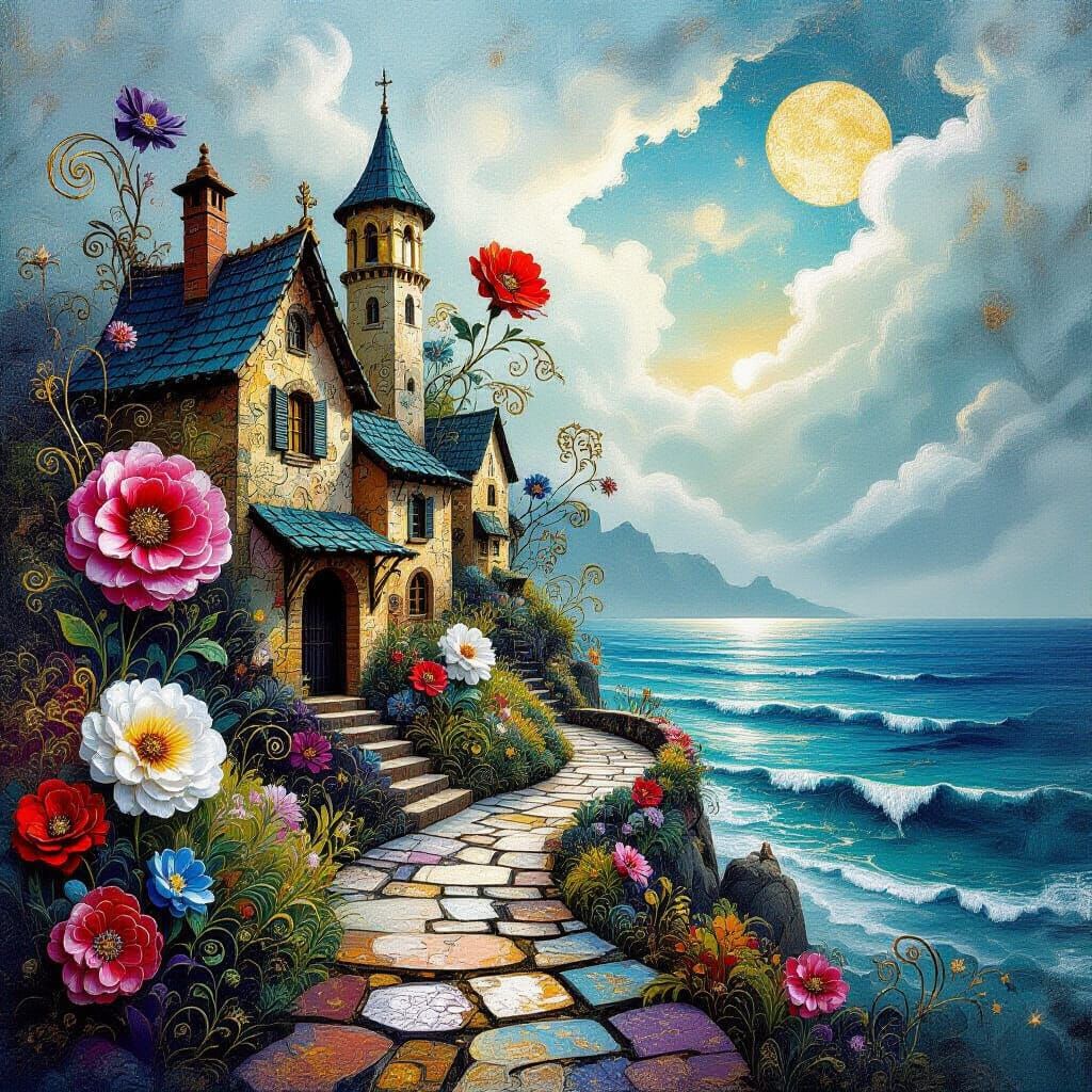 Cottage by the Sea  by @zephyrael