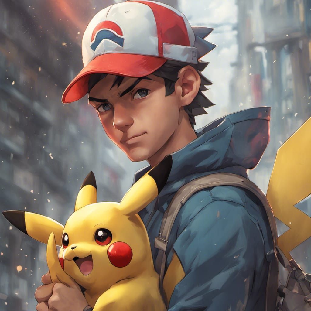 ash ketchum and pikachu - AI Generated Artwork - NightCafe Creator