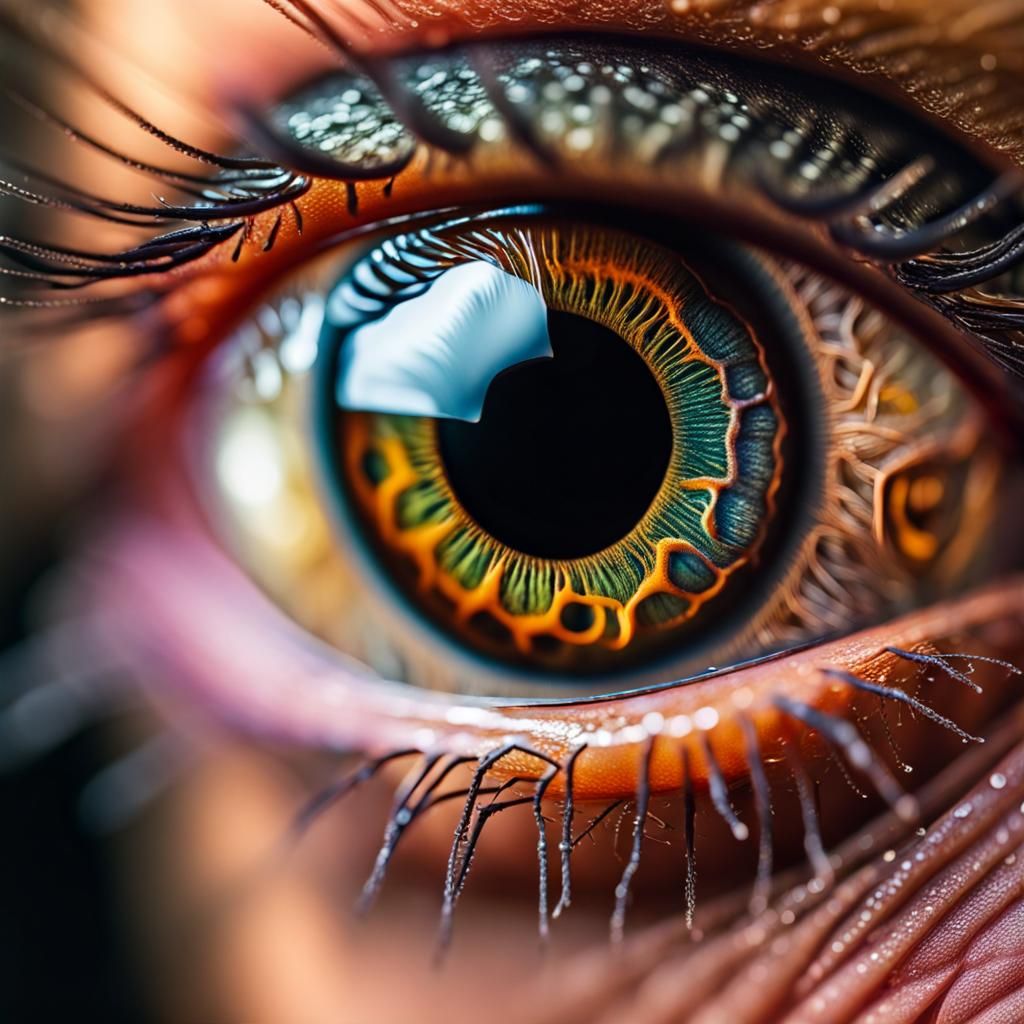 Macro photography eye - AI Generated Artwork - NightCafe Creator