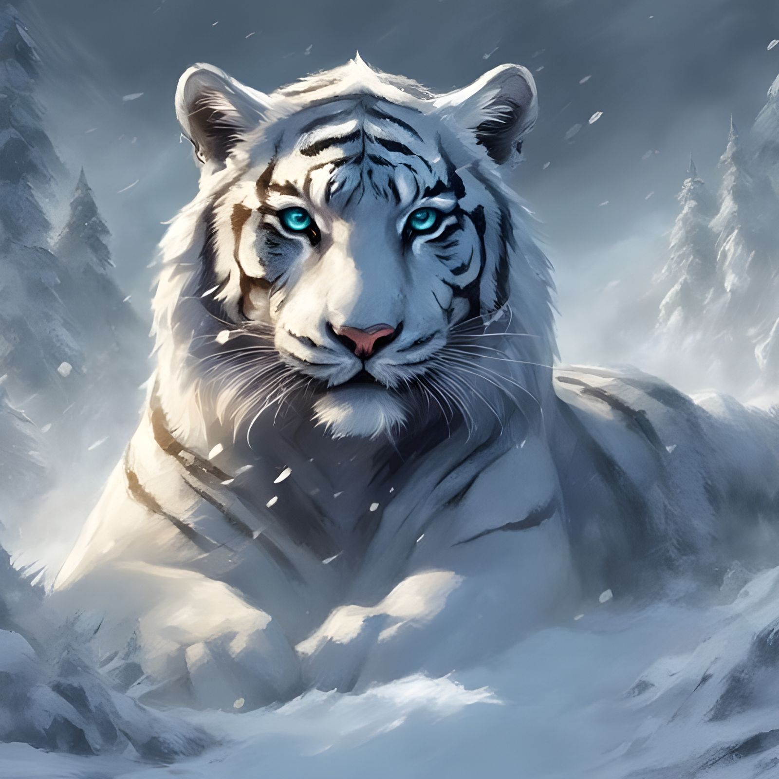Snow tiger