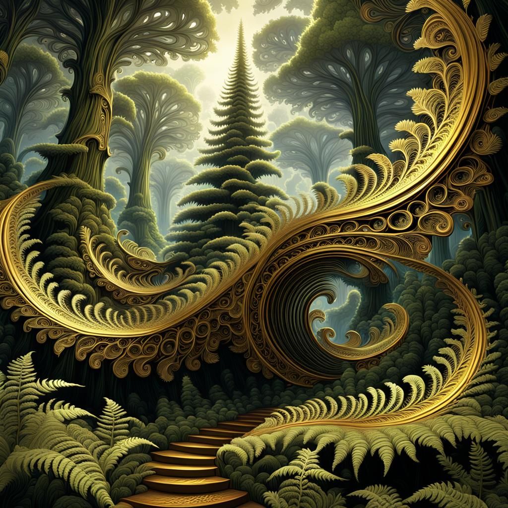 Mandelbrot forest  ...  by @Robin Beattie