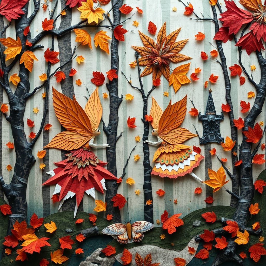 Fall Paper Collage Art