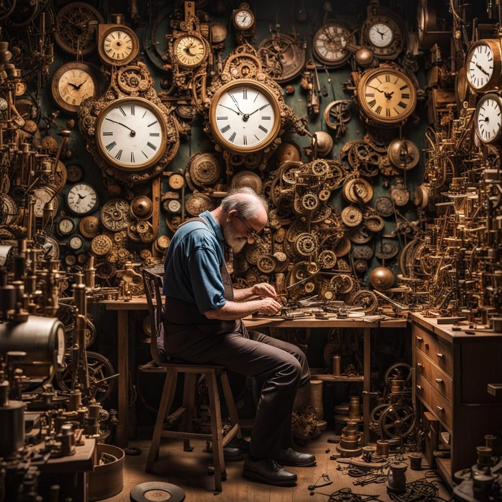The Clockmaker At Work AI Generated Artwork NightCafe Creator