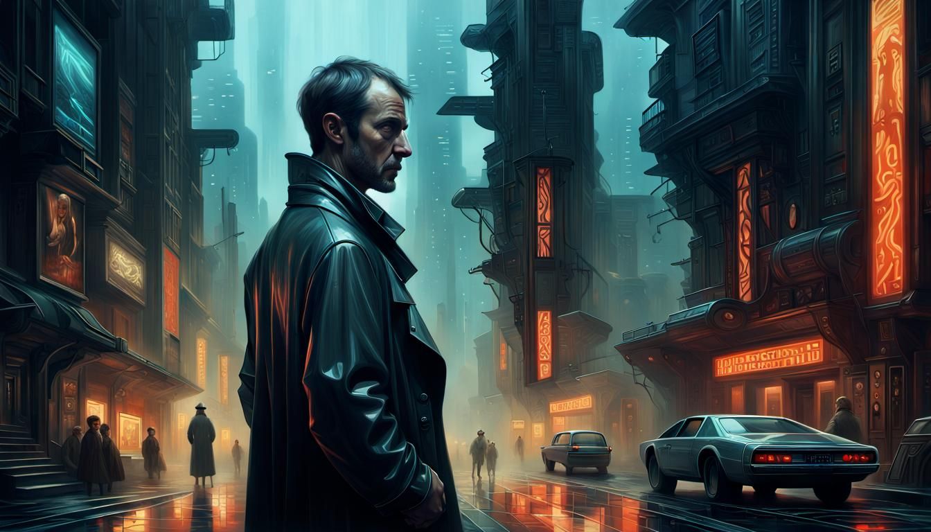 Blade Runner blues, sinister by Henri Rosseau, by Bastien Le...