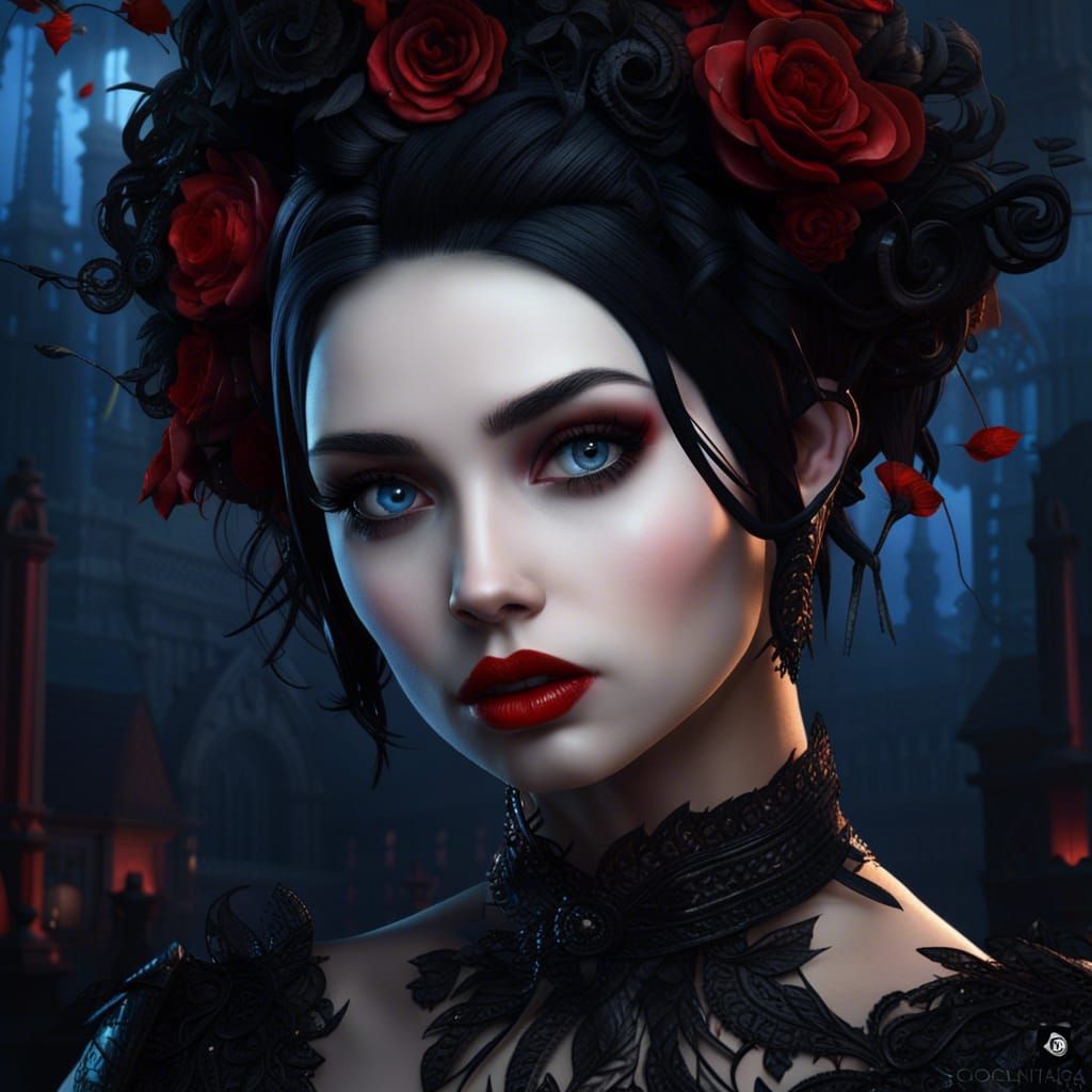 Awesome Young Goth - AI Generated Artwork - NightCafe Creator