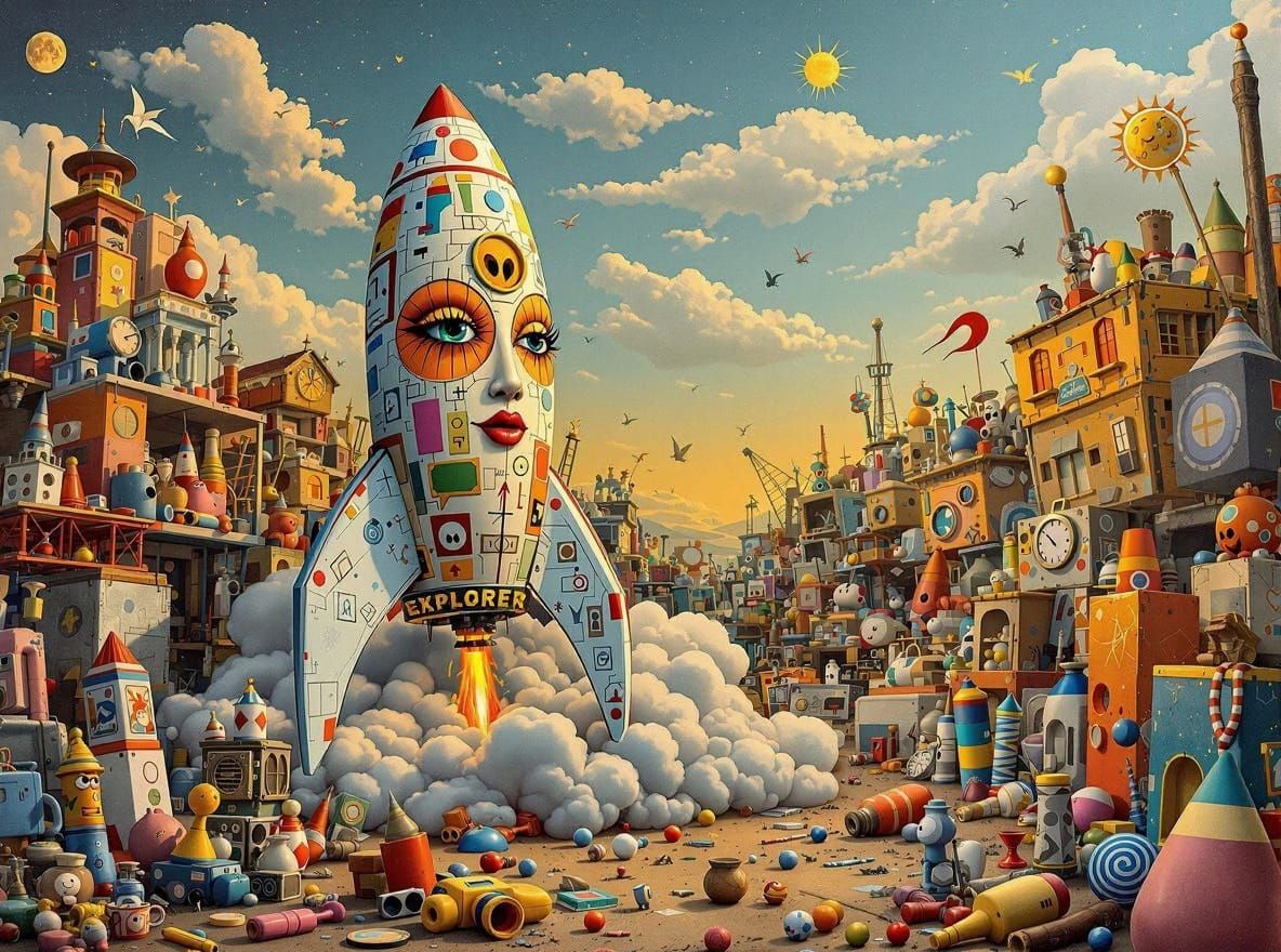 Liftoff in Toyland  by @nafri