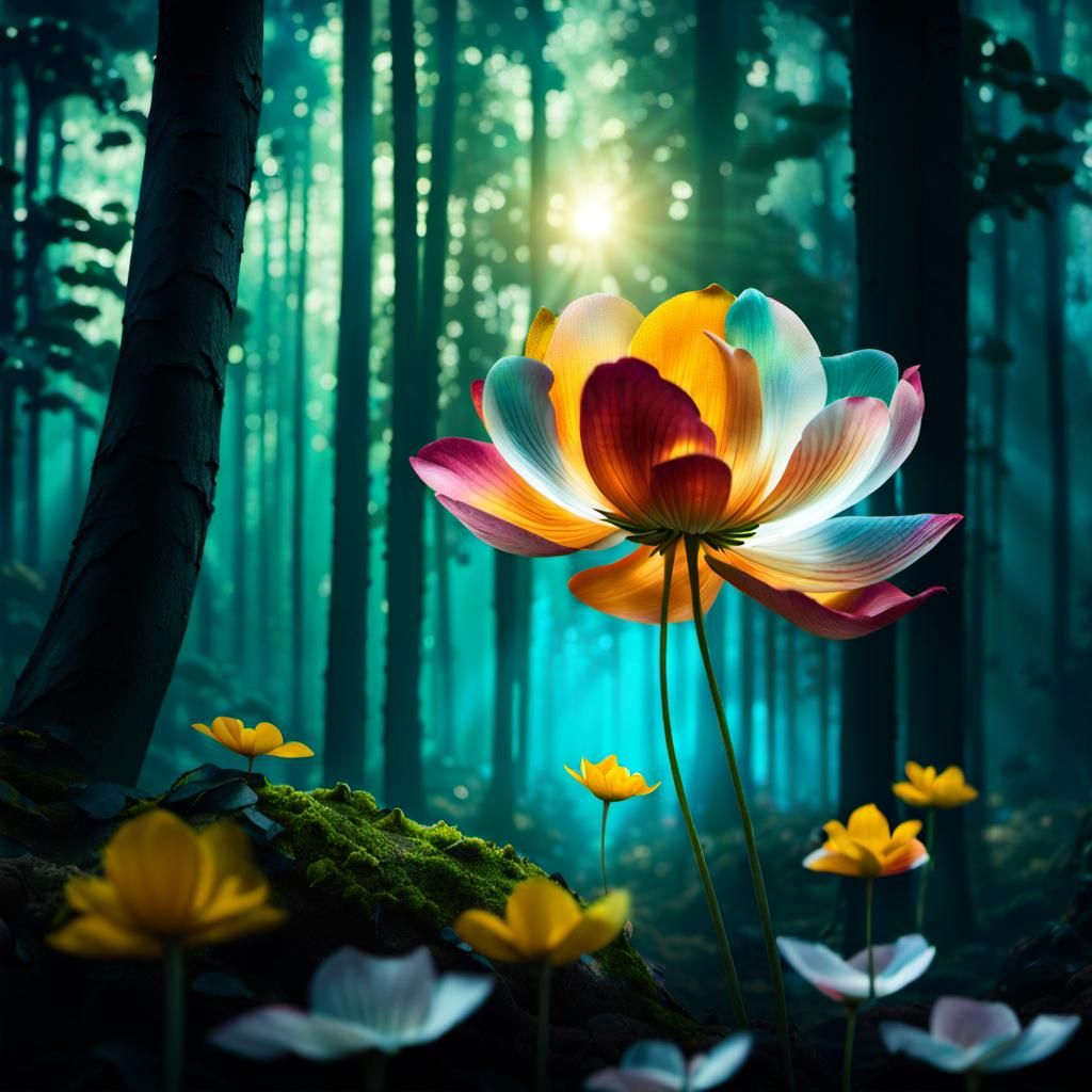 Flower's Perspective of the Forest