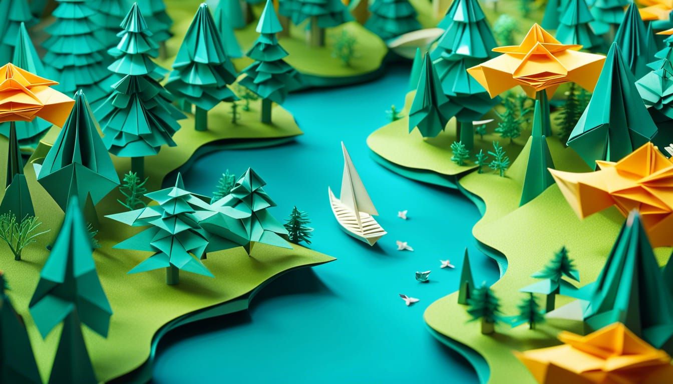 Origami Adventure In The Papercraft Forest  by @MiniMishaps