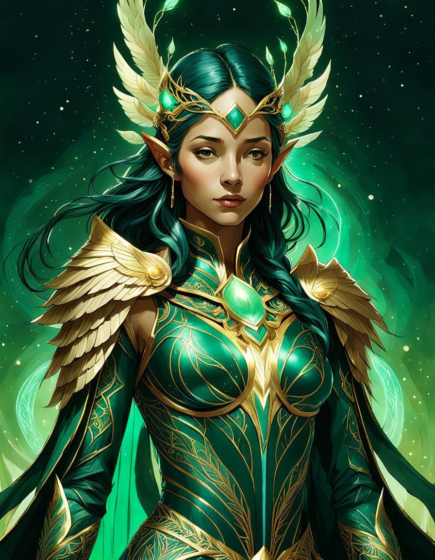 Orecor. The Green Aura Elf - AI Generated Artwork - NightCafe Creator